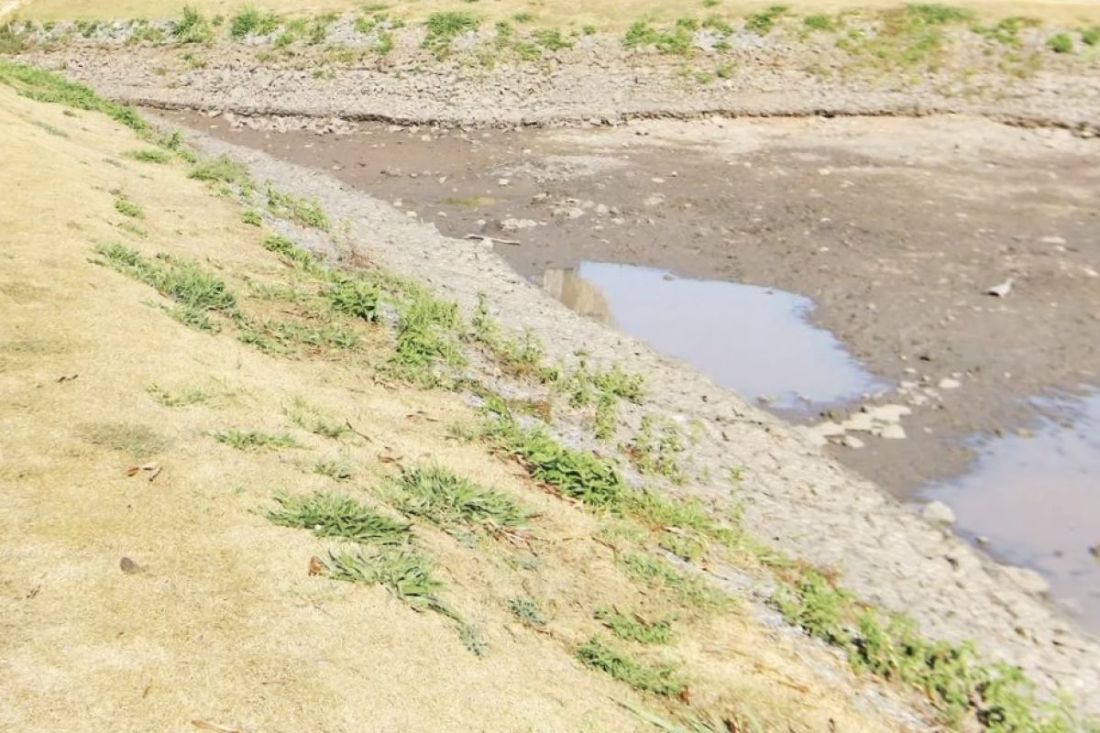 Lago artificial seca em parque de Goiânia via podergoias